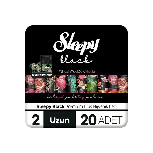 SLEEPY  BLACK NAT. PED SUPER ECO UZUN 20'LI ürün görseli 1