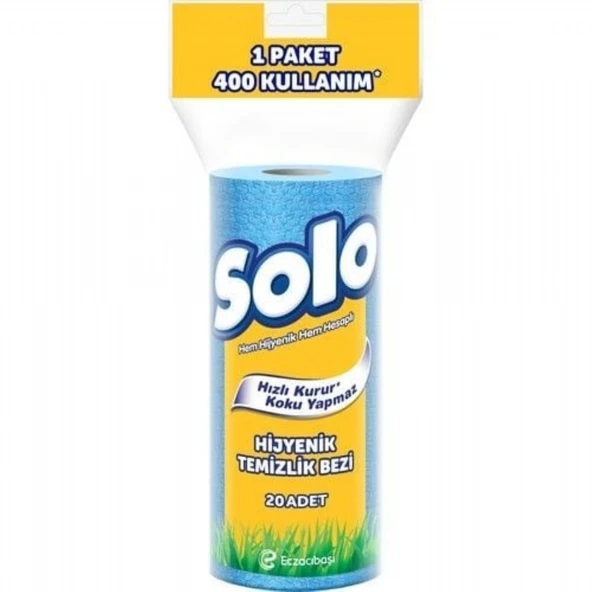 SOLO KAGIT BEZ 20LI HIJYENIK TEMIZLIK BEZI ürün görseli 1