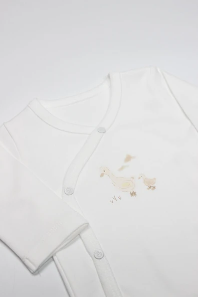 Bistyle Kruvaze  Body Uzun Kol Welcome Baby Duck 17108 Sarı - Resim 2