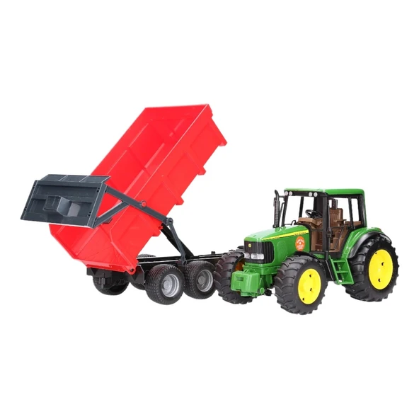 Bruder John Deere 6920 Traktör ve Kırmızı Römork BR02057 - Resim 5