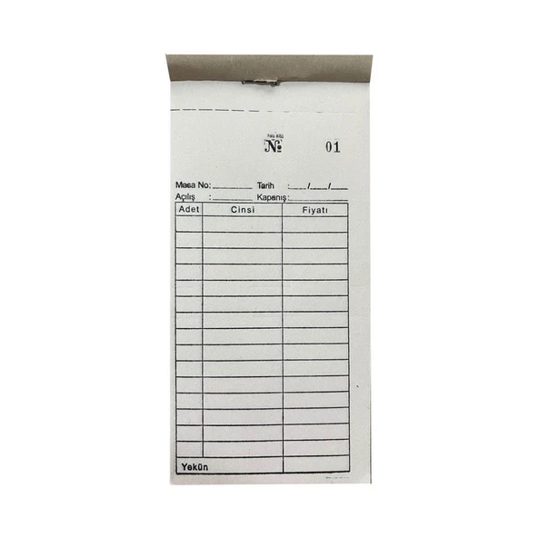 Dilman Adisyon Fişi Standart 4308 - 12 Adet - Resim 2