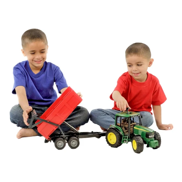 Bruder John Deere 6920 Traktör ve Kırmızı Römork BR02057 - Resim 2