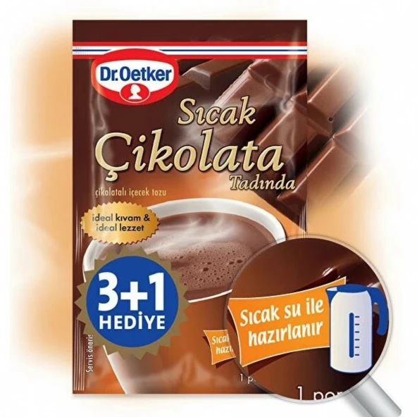 DR. OETKER  SICAK CIKOLATA 4X19GR - Resim 2
