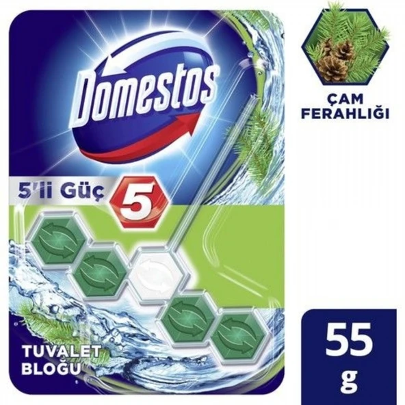 DOMESTOS WC BLOK 5'LI GUC CAM FERAHLIGI 50GR 6863 ürün görseli 1