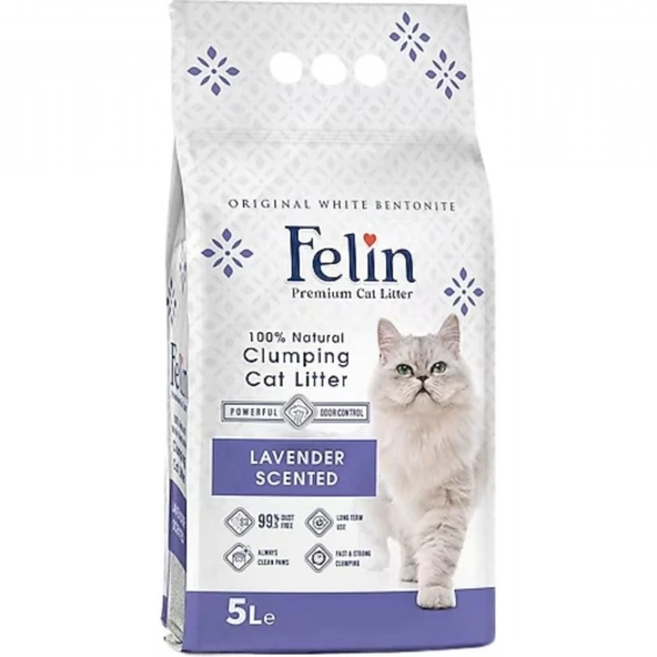 FELIN KEDI KUMU 5LT LAVANTA - Resim 2