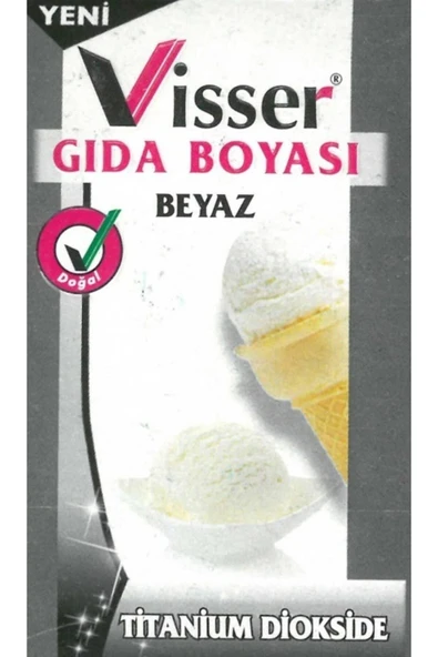 Visser Beyaz Toz Gıda Boyası Net 9 gr. ürün görseli 1