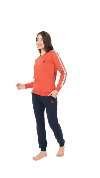 Us Polo Kadın Uzun Kol Pijama Takım 20120 - Resim 2