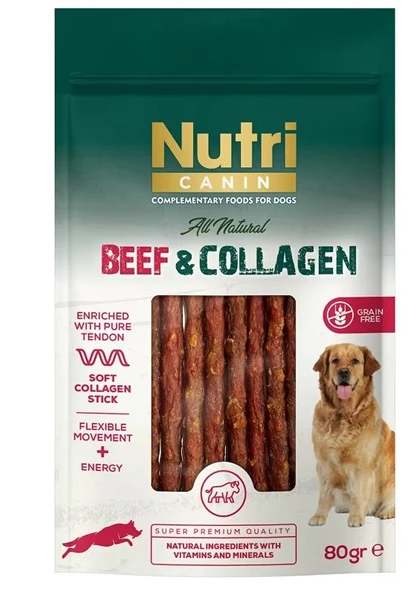 Nutri Canin Sığır Etli ve Kolajenli Tahılsız Köpek Et Ödülü 80 Gr ürün görseli 1