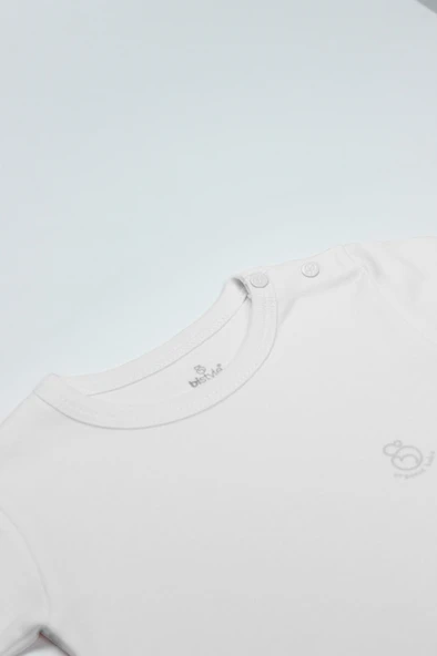 Bistyle Natural Basic Style Uzun Kol Body 17104 Beyaz - Resim 2