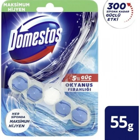 DOMESTOS WC BLOK 5'LI GUC OKYANUS 50GR 8490 ürün görseli 1