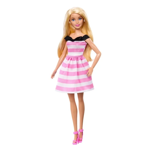 Barbie 65 Yıl Özel Pembe Elbiseli Bebek ürün görseli 1