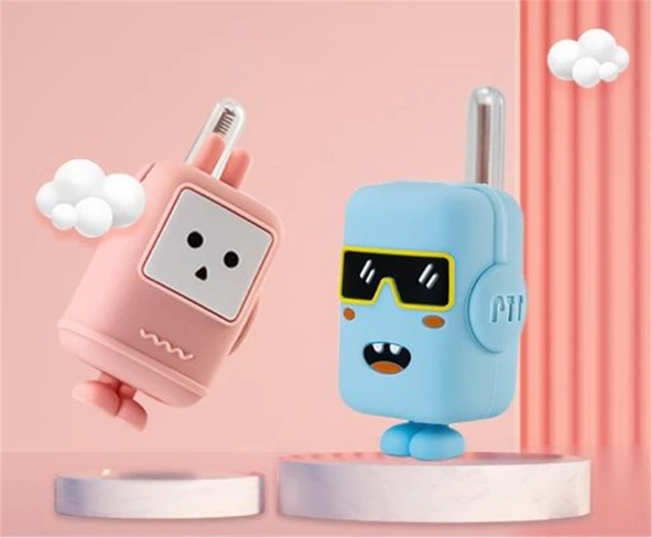 WowKids XJ16 Rechargeable Çocuk Walkie Talkie 1 Km Pink-Blue PmrTelsiz ürün görseli 1