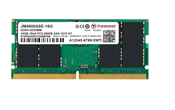 Transcend JM4800ASE-16G 16GB DDR5 4800Mhz CL40 1.1V Notebook Ram - Resim 2