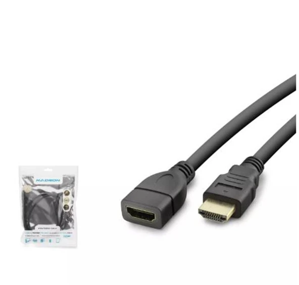 Hadron Hdx2043 1m Hdmi To Hdmi F Kablo Pvc  Siyah - Resim 2