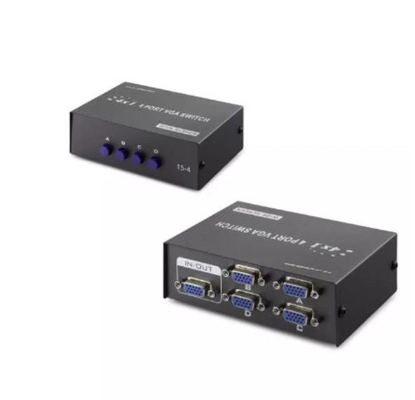 Hadron Hdx1329 4 Port Vga Switch 54Mhz 4Giriş 1Çıkış ürün görseli 1