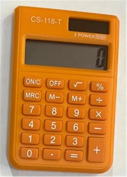 CSL CS-118-T Turuncu 8 Hane Cep Tipi Hesap Makinesi - Resim 2