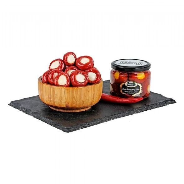 SOSERO 300GR PEYNIR DOLGULU KIRAZ BIBER CAM ürün görseli 1