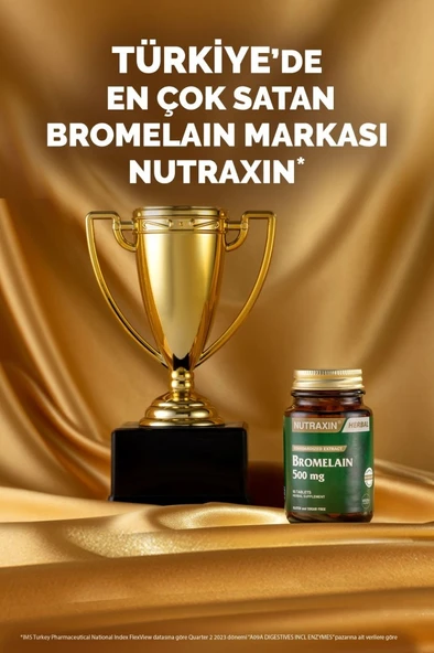 Nutraxin Bromelain Forte 750 Mg 60 Tablet - Probiyotik Chrom Yeşilçay ürün görseli 1