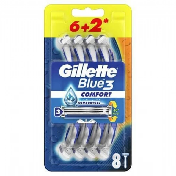 GILLETTE BLUE 3 6+2 PLUS COMFORT ürün görseli 1