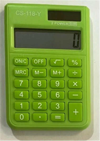 CSL CS-118-Y Yeşil 8 Hane Cep Tipi Hesap Makinesi - Resim 2