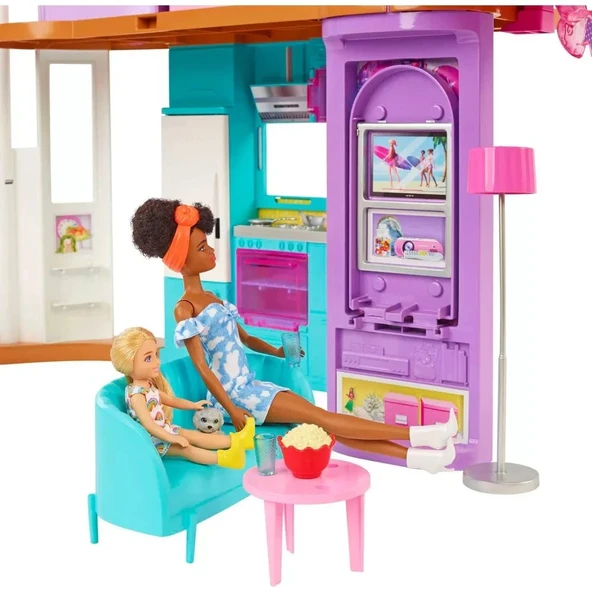 Barbie Tatil Evi Oyun Seti HCD50 - Resim 4