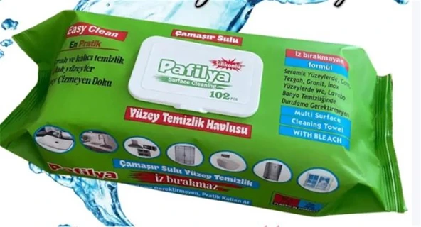 Pafilya Çamaşır Sulu  Yüzey Temizlik Havlusu 102 li (İz Bırakmaz)(Seramik-Cam-Banyo-Wc-Granit) ürün görseli 1