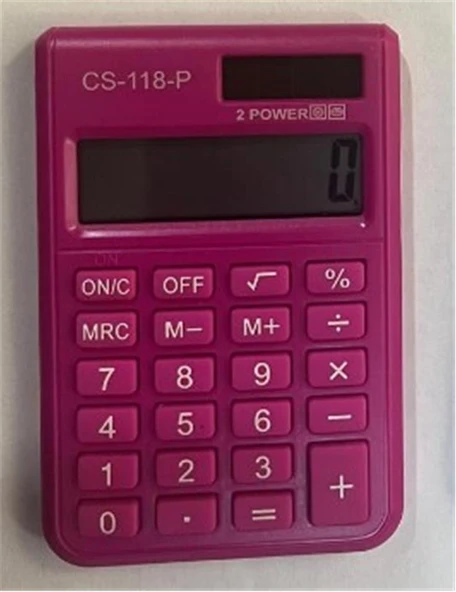 CSL CS-118-P Pembe 8 Hane Cep Tipi Hesap Makinesi - Resim 2
