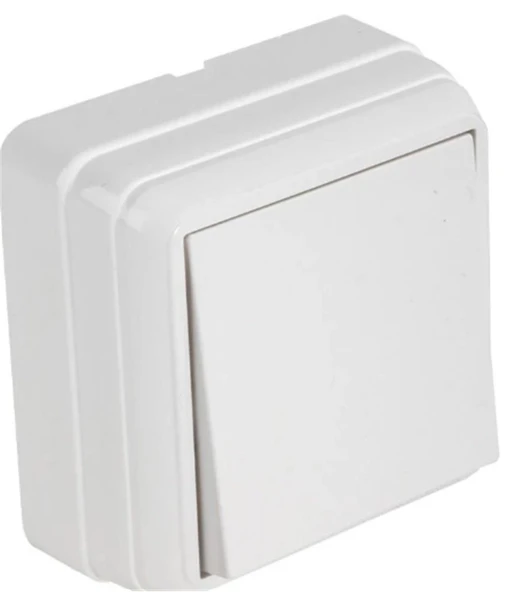 Mutlusan Bron Sıva Üstü Anahtar Beyaz ( 2160 301 0201) ürün görseli 1