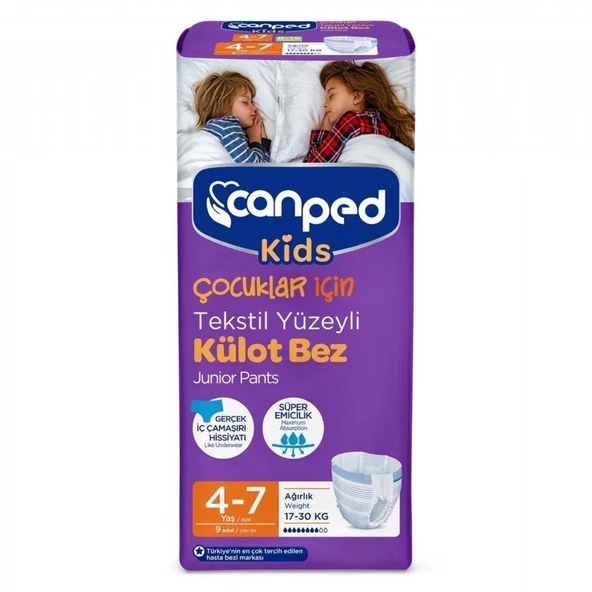 CANPED COCUK KULOT BEZ 4-7 YAS 9'LU ürün görseli 1
