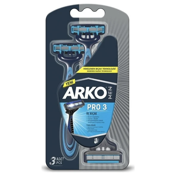 ARKO TIRAS BICAGI T3 BLSTR 3'LU ürün görseli 1