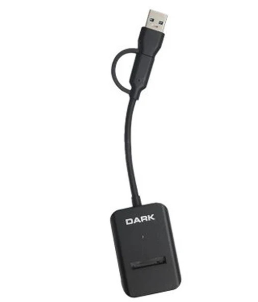 Dark USB-A + USB-C 10- M Key M.2 NVMe SSD Taşınabilir  Disk Yerleştirme Adaptörü DK-AC-DSEM3 ürün görseli 1