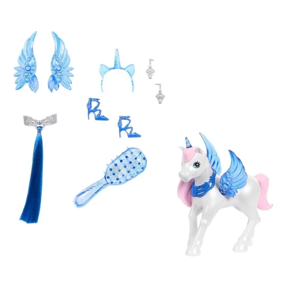 Barbie Mavi Saçlı Prenses Bebek - Resim 5