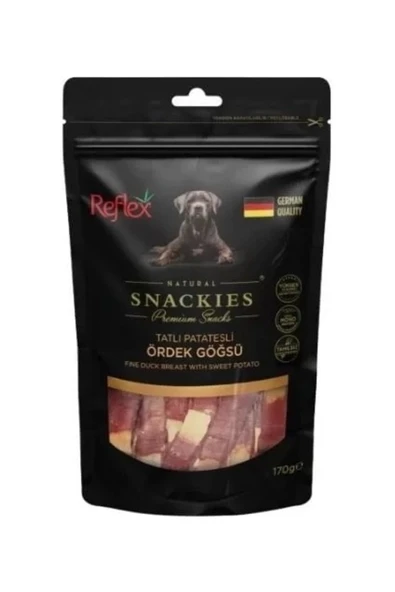Snackies Natural Tatlı Patatesli Ördek Göğsü Tahılsız Köpek Ödül Maması 170 gr ürün görseli 1