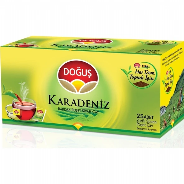 DOGUS  KARADENIZ 50GR 25'LI BARDAK POŞET ürün görseli 1