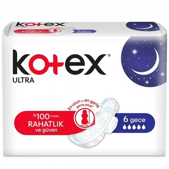 KOTEX ULTRA TEKLI GECE 6'LI 8328 ürün görseli 1