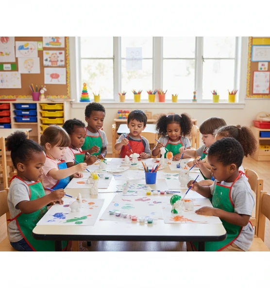 6'lı Sevimli Arkadaşlar Seramik Boyama Paketi(10'lu) - Resim 3