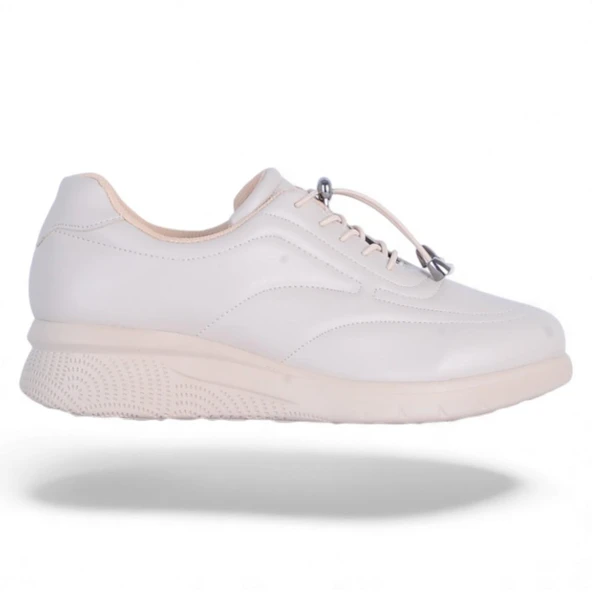 Elmisa 059 Krem Kadın Casual Ayakkabı - Resim 2