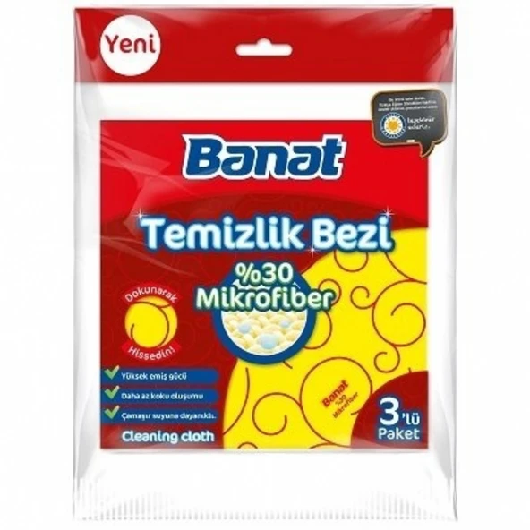 BANAT TEMIZLIK BEZI 3'LU M.FIBER 5643 - Resim 2