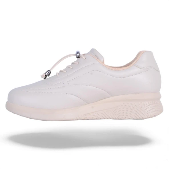 Elmisa 059 Krem Kadın Casual Ayakkabı - Resim 3
