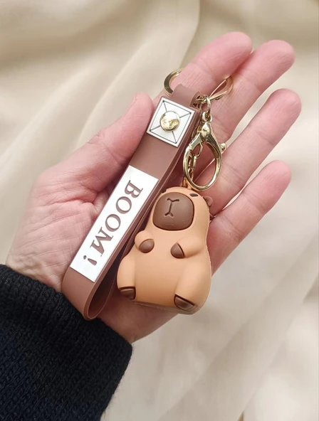 Silikon Anahtarlık Capybara Karakter Figür Çanta Süsü Kapibara Oyuncak - Resim 2