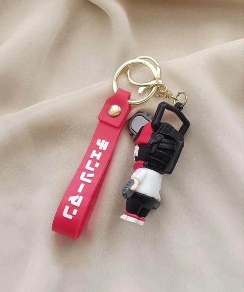 Silikon Anahtarlık Chainsaw Man Karakter Figür Çanta Süsü Oyuncak - Resim 4