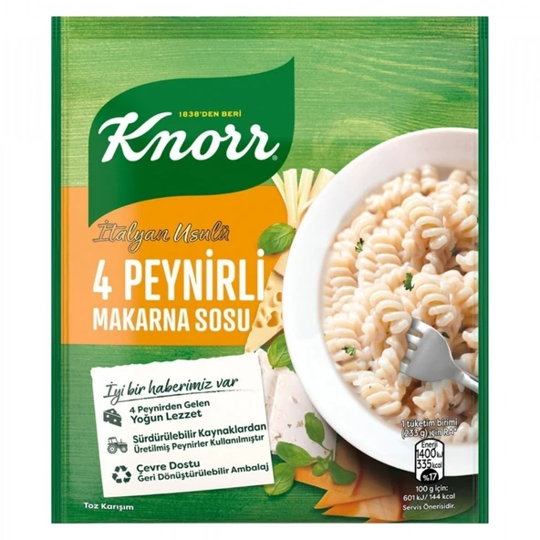 KNORR MAKARNA SOSU 50GR 4 PEYNIRLI 1048 ürün görseli 1