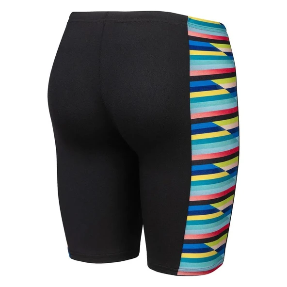 Arena Racing Stripe Swim Jammer Çocuk Siyah Yüzücü Mayosu 009012550 - Resim 2