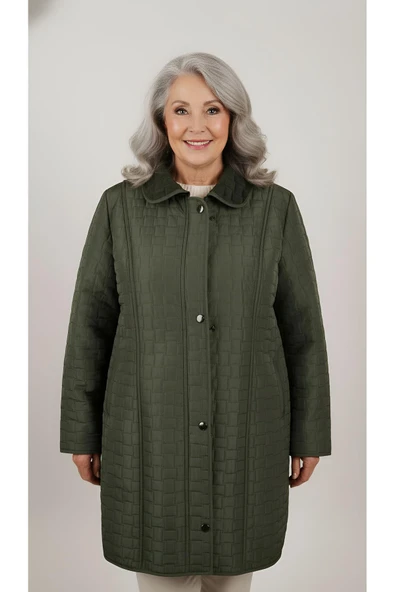 ANNE BEDEN BÜYÜK BEDEN KALIN İÇİ TÜYLÜ KAPİTONE ÇIKARILABİLİR KAPÜŞONLU MONT - Resim 6