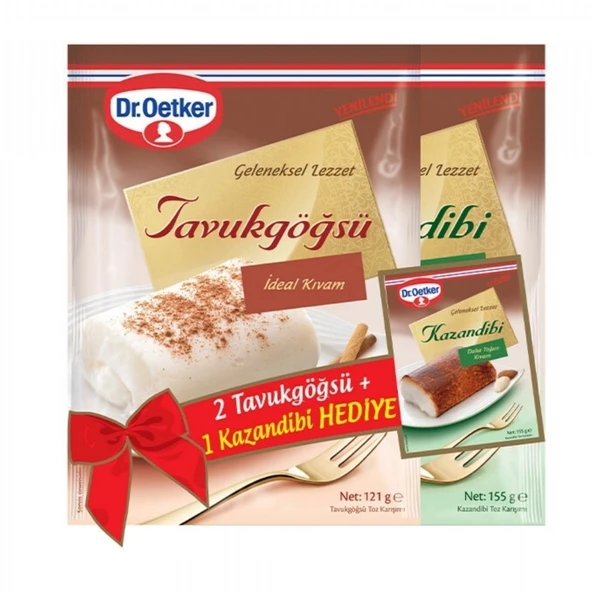 DR. OETKER TAVUKGOGSU 2X121GR+ KAZANDIBI 155GR HEDIYELI - Resim 2