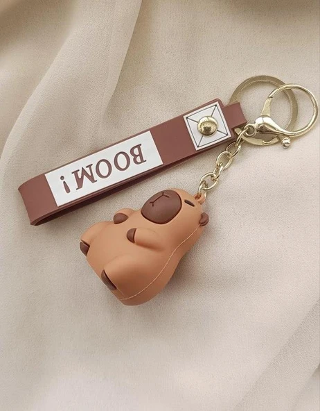 Silikon Anahtarlık Capybara Karakter Figür Çanta Süsü Kapibara Oyuncak - Resim 4