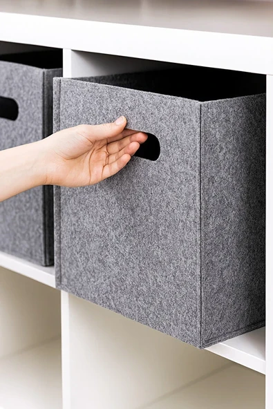 Çok Amaçlı Kullanım Keçe Organizer Dolap İçi Düzenleyici Saklama Kutusu ürün görseli 1