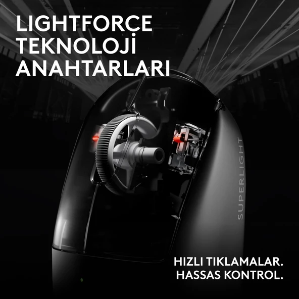 Logitech G Pro X SUPERLIGHT 2C Hafif Hero 2 Sensör 32.000 Dpı Lıghtspeed Kablosuz Oyuncu Mouse - Pembe - Resim 8