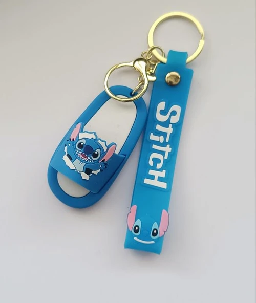 Silikon Anahtarlık Terlik Stiç Karakter Figür Çanta Süsü Stitch Oyuncak ürün görseli 1