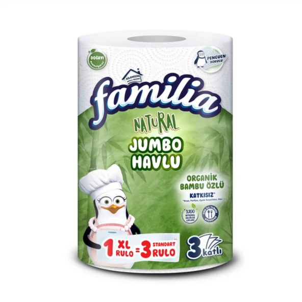 FAMILIA HAVLU JUMBO(3RULO) NATURAL ürün görseli 1